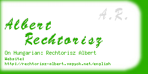 albert rechtorisz business card
